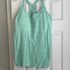 Lululemon Athletica Light Green Ribbed Tank Top